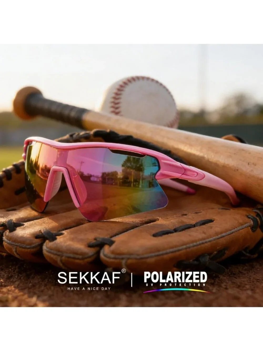 Polarized UV400 Sports Sunglasses for Men, Women & Youth - Ideal for Cycling